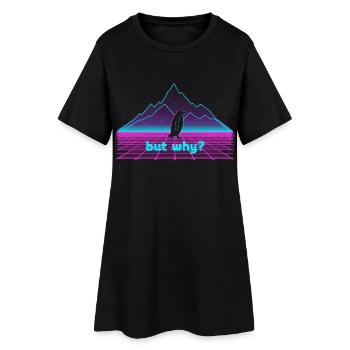 Vaporwave Penguin - Robe T-shirt Femme - noir - Devant