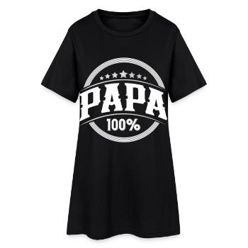 Papa - Robe T-shirt Femme - noir - Devant