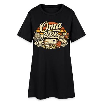 Mamie 2026 | Annonce de grossesse : femmes - Robe T-shirt Femme - noir - Devant