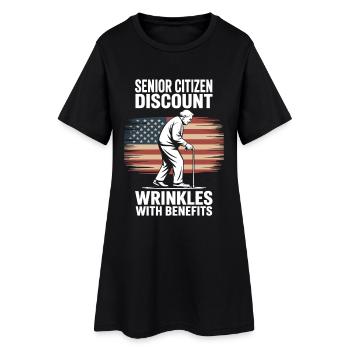 Senior Discount Retirement Humor - Women’s T-Shirt Dress - black - Front