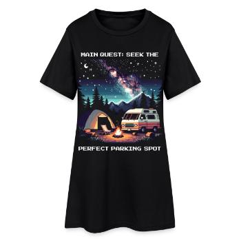 Looking for the perfect pitch | Van Life Quest - Women’s T-Shirt Dress - black - Front