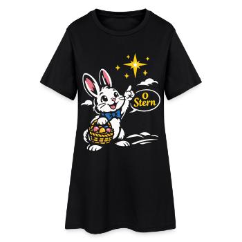 Ostern Hase Stern Cartoon für Babys - Frauen T-Shirt-Kleid - Schwarz - Vorne