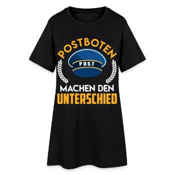 POSTBOTEN MACHEN DEN UNTERSCHIED Lustiges - Frauen T-Shirt-Kleid - Schwarz - Vorne