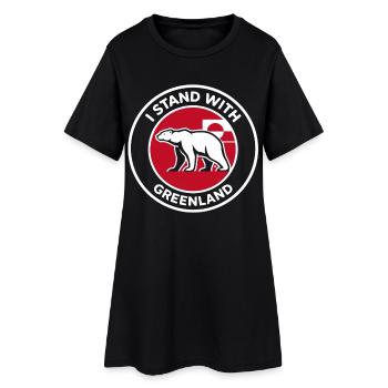 Je soutiens le Groenland - Robe T-shirt Femme - noir - Devant
