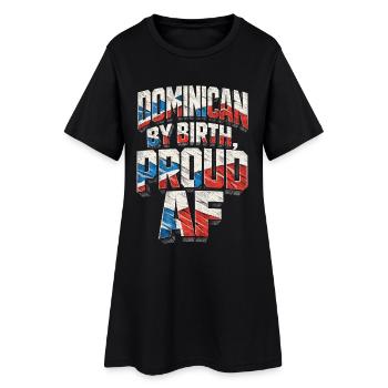 Dominikanisch Dominicain de naissance - Robe T-shirt Femme - noir - Devant