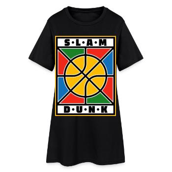 Slam Dunk Basketball - Frauen T-Shirt-Kleid - Schwarz - Vorne