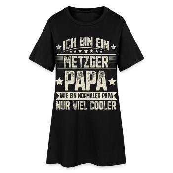 Metzger Papa - Frauen T-Shirt-Kleid - Schwarz - Vorne