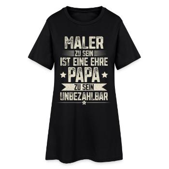 Maler Papa - Frauen T-Shirt-Kleid - Schwarz - Vorne