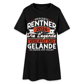 Retraités 2026 - La légende quitte le site - Robe T-shirt Femme - noir - Devant