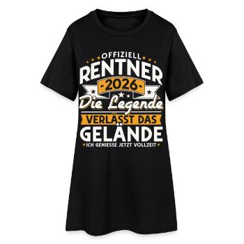 Retraités 2026 - La légende quitte le site - Robe T-shirt Femme - noir - Devant