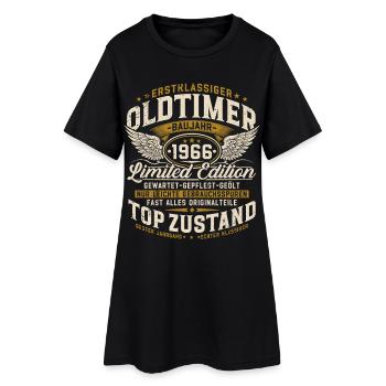 60. Geburtstag 1966 Oldtimer Geschenk Retro  - Frauen T-Shirt-Kleid - Schwarz - Vorne