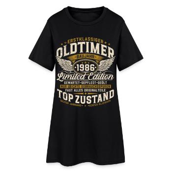 40. Geburtstag 1986 Oldtimer Geschenk Retro - Frauen T-Shirt-Kleid - Schwarz - Vorne