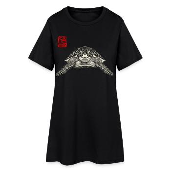 Turtle Asian - Women’s T-Shirt Dress - black - Front