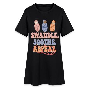 Infirmière en néonatologie Shaddle Soothe - Robe T-shirt Femme - noir - Devant