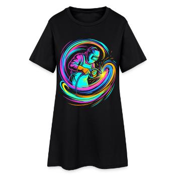 soudeur - Robe T-shirt Femme - noir - Devant