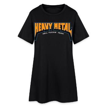 Logo texte Heavy Metal Hell yes - Robe T-shirt Femme - noir - Devant
