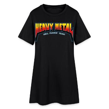 Logo texte Heavy Metal Hell yes - Robe T-shirt Femme - noir - Devant