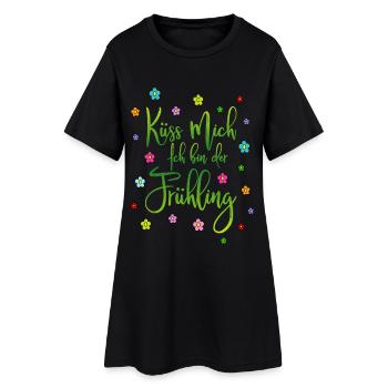 Kiss me I'm spring - Women’s T-Shirt Dress - black - Front
