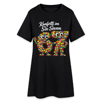 67 Six sept confettis dans le cœur - Robe T-shirt Femme - noir - Devant