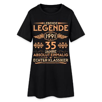 Absolument unique, né en 1991, 35e anniversaire - Robe T-shirt Femme - noir - Devant