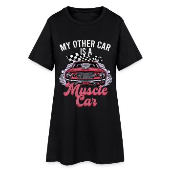 Collectionneur de voitures classiques, mon autre voiture est une muscle car - Robe T-shirt Femme - noir - Devant