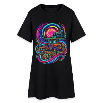 Tracteur agricole - Robe T-shirt Femme - noir - Devant