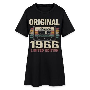 March 1966 Vintage March 1966 - Women’s T-Shirt Dress - black - Front