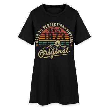 March 1973 - Women’s T-Shirt Dress - black - Front