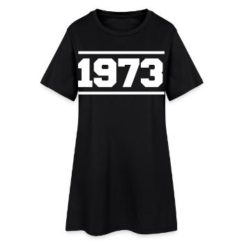 1973 Cadeau rétro 1973 - Robe T-shirt Femme - noir - Devant