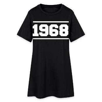 1968 Cadeau rétro 1968 - Robe T-shirt Femme - noir - Devant
