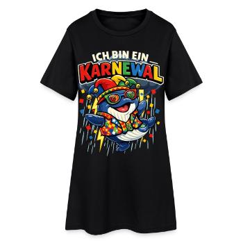 Carnaval, je suis une baleine de Karnewal - Robe T-shirt Femme - noir - Devant