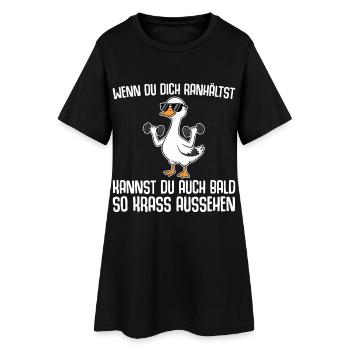 Exercice d’oies, ironie de la phrase drôle - Robe T-shirt Femme - noir - Devant