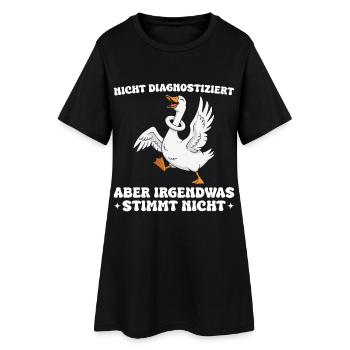 Funny goose saying Something's wrong - Women’s T-Shirt Dress - black - Front
