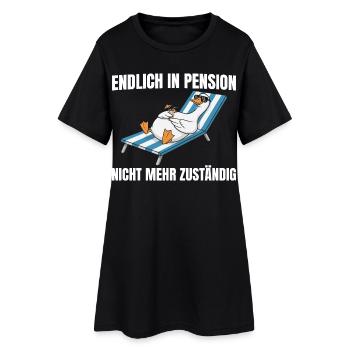 Pensionär Gans - Nicht mehr zuständig Pension - Frauen T-Shirt-Kleid - Schwarz - Vorne