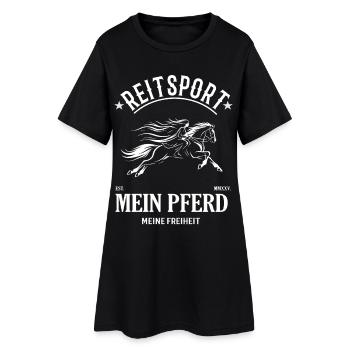 Équestre Mon Cheval Mon Liberté Design - Robe T-shirt Femme - noir - Devant