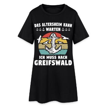 Greifswald Sprüche - Frauen T-Shirt-Kleid - Schwarz - Vorne