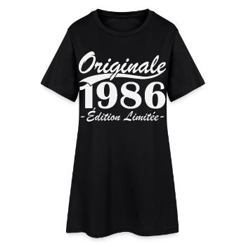 Originales Retro-Geburtstagsgeschenk von 1986 - Frauen T-Shirt-Kleid - Schwarz - Vorne