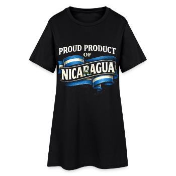 Fier produit du Nicaragua Nicaragic - Robe T-shirt Femme - noir - Devant