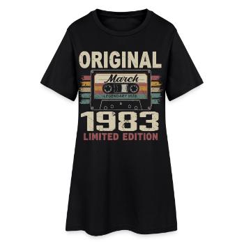 Mars 1983 Vintage mars 1983 - Robe T-shirt Femme - noir - Devant
