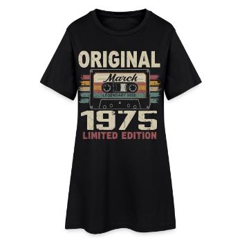 Mars 1975 Vintage mars 1975 - Robe T-shirt Femme - noir - Devant