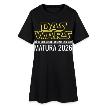 Matura 2026 Das wars - Frauen T-Shirt-Kleid - Schwarz - Vorne