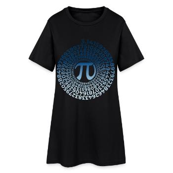 Symbole Pi avec spirale de nombres | Numéro 3.1415 - Robe T-shirt Femme - noir - Devant