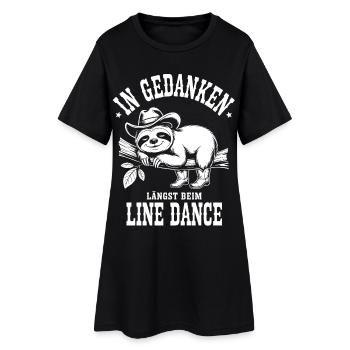 Réflexions sur la danse en ligne paresseuse - Robe T-shirt Femme - noir - Devant
