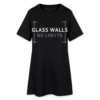 Apparence de court de tennis de padel sans limites - Robe T-shirt Femme - noir - Devant