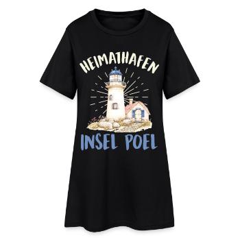 Vacances en mer Baltique HEIMATHAFEN INSEL POEL Lustig - Robe T-shirt Femme - noir - Devant