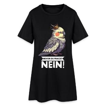 Avant de demander aux calopsittes - Robe T-shirt Femme - noir - Devant
