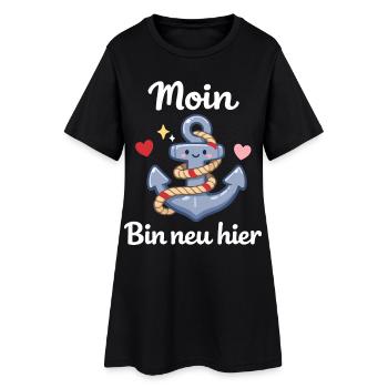 Moin je suis nouvelle ici cadeau de naissance de bébé - Robe T-shirt Femme - noir - Devant