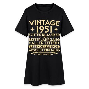 Anniversaire 1951 Vintage Real Classic - Robe T-shirt Femme - noir - Devant