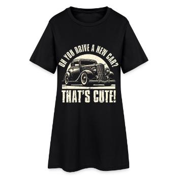 Collectionneur de voitures classiques - Robe T-shirt Femme - noir - Devant