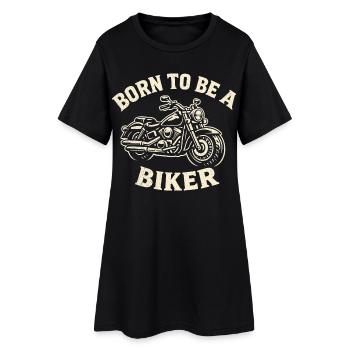 Moto née pour être un bébé motard - Robe T-shirt Femme - noir - Devant